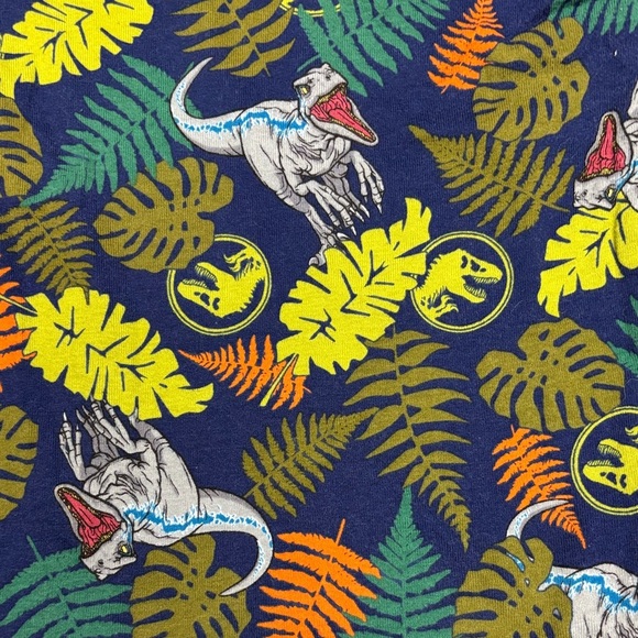 NWOT Jurrasic World Kids Sz 8 Jungle Print Matching SS/Shorts Set - Picture 3 of 8